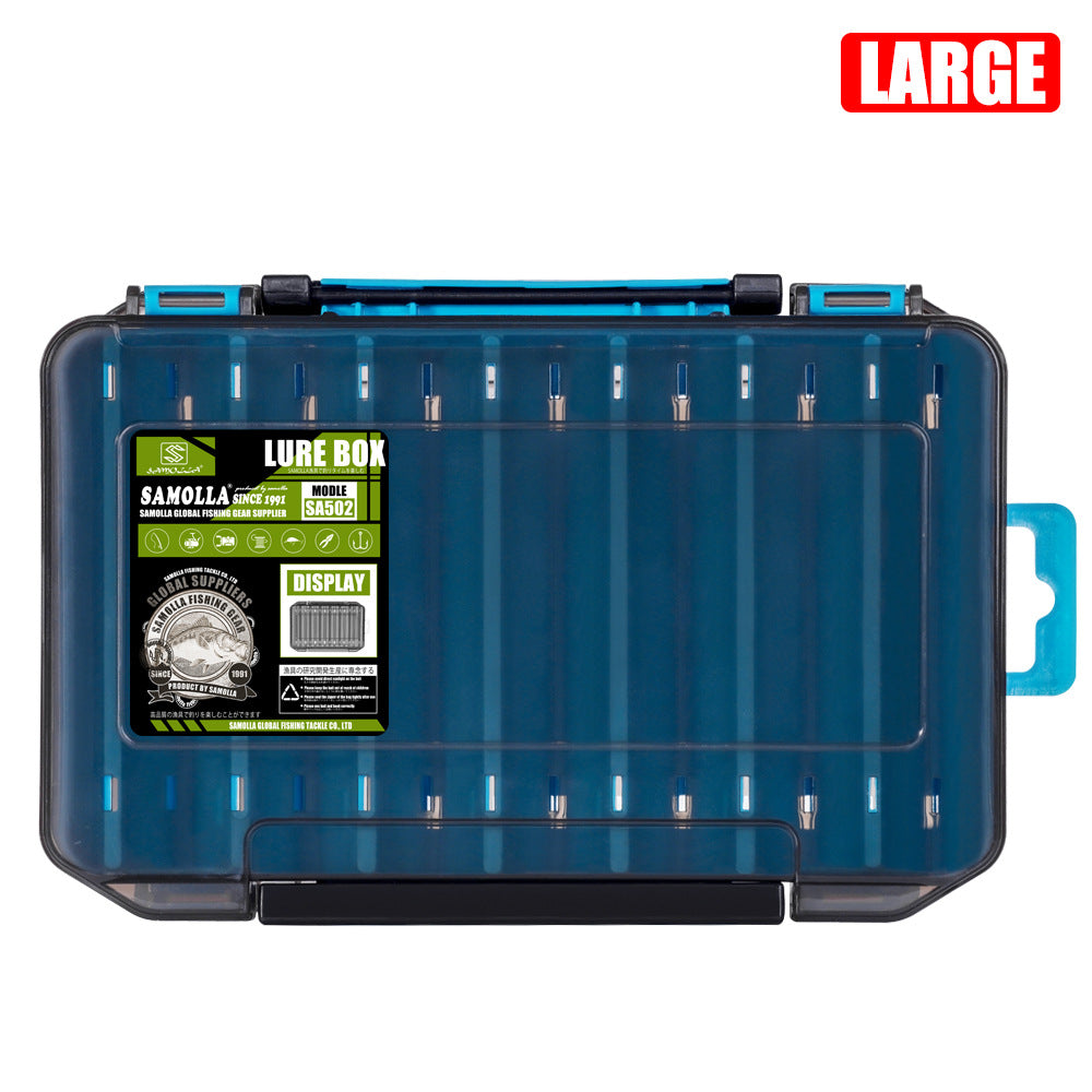 Large blue double-sided lure box