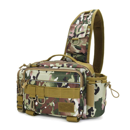 Multicolor camouflage Shoreline fishing shoulder bag