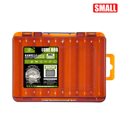 Small orange double-sided lure box