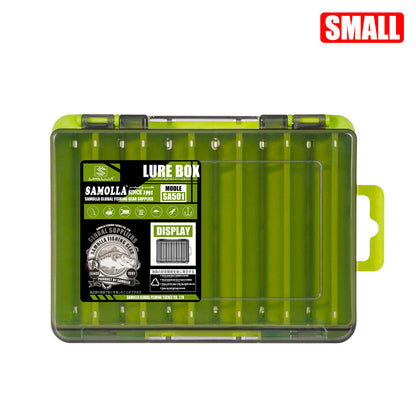 Small green double-sided lure box