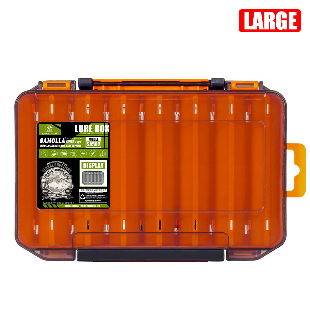 Large orange double-sided lure box