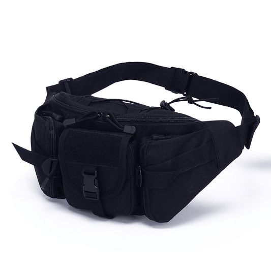 Black Bank Angler fishing waist pack with adjustable belt